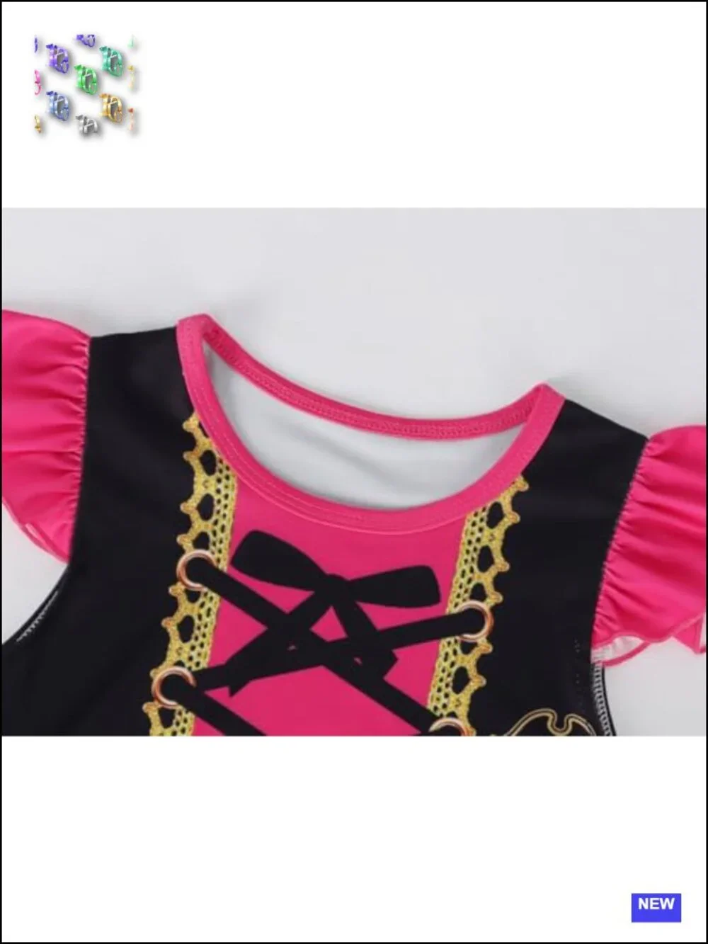Girls Pirate Costume Dress Up Halloween Cruise Pretend Play Outfit